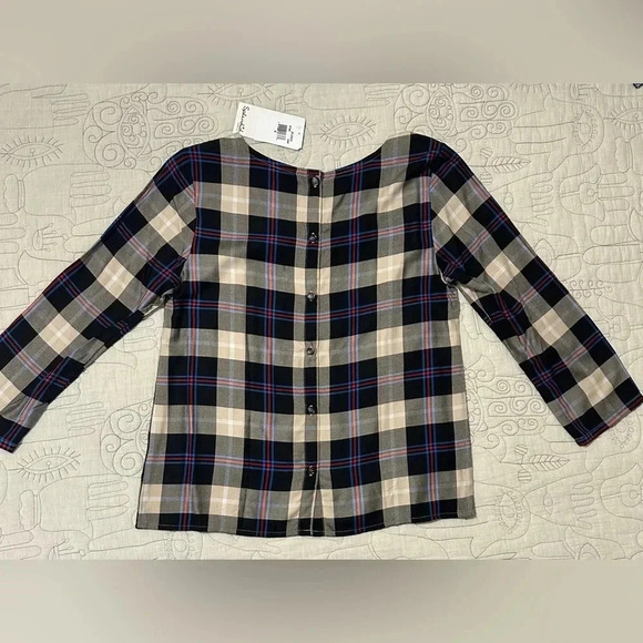 NWT Splendid Plaid Button Down Back Top Size M - Picture 2 of 7